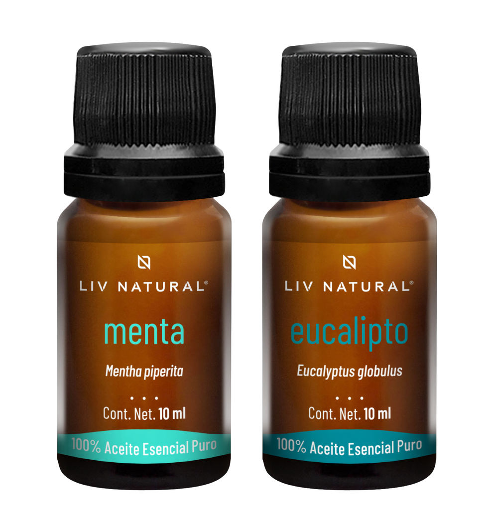 Aceite esencial 100% puro de eucalipto y menta LIV natural