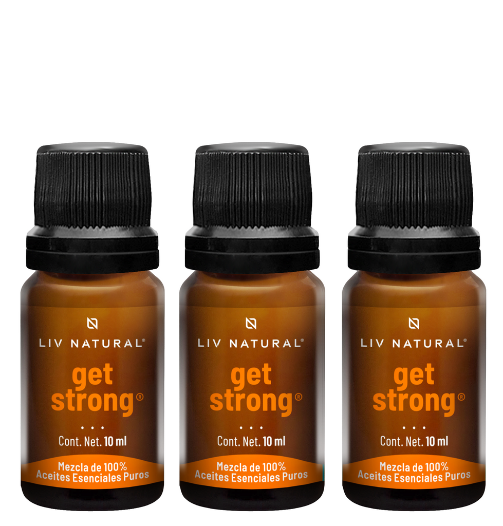 Set de 3 Get Strong® Mezcla de 100% Aceites Esenciales Puros LIV Natural®